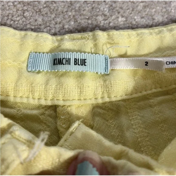 Kimchi Blue Urban Outfitters Yellow Super Soft High Waisted Shorts - Picture 3 of 6